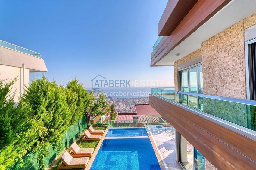 Purchase 5+1 triplex villa for citizenship and residence permit in Alanya, Bektash — furnished and with panoramic views 34