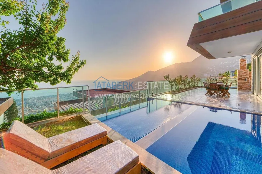 5+1 triplex villa for citizenship and residence permit in Alanya, Bektash — furnished and with panoramic views 3