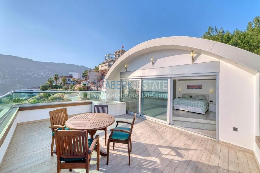 Purchase 5+1 triplex villa for citizenship and residence permit in Alanya, Bektash — furnished and with panoramic views 49