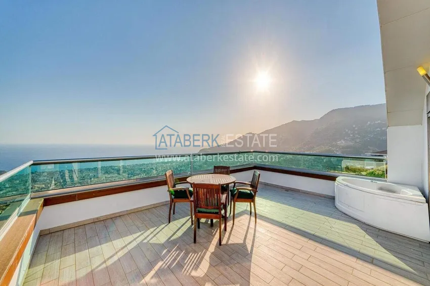 Purchase 5+1 triplex villa for citizenship and residence permit in Alanya, Bektash — furnished and with panoramic views 51