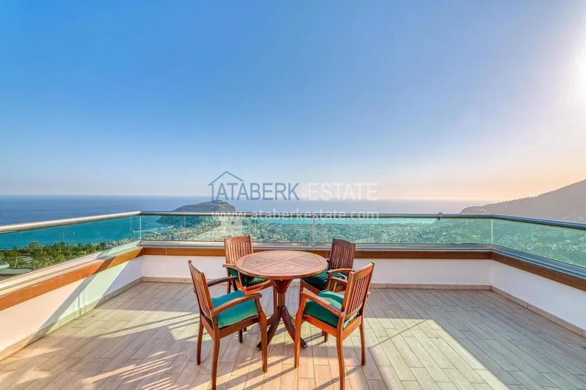 Purchase 5+1 triplex villa for citizenship and residence permit in Alanya, Bektash — furnished and with panoramic views 52