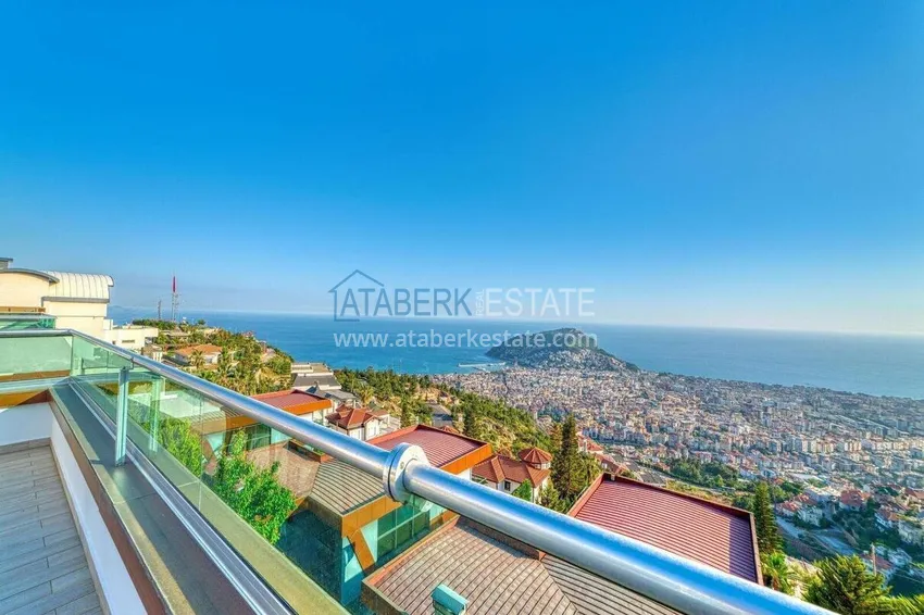 Purchase 5+1 triplex villa for citizenship and residence permit in Alanya, Bektash — furnished and with panoramic views 54