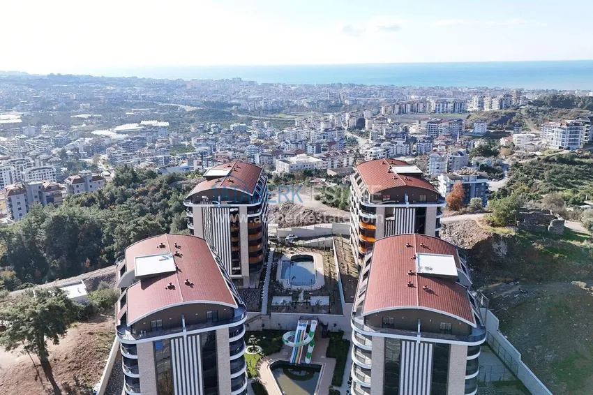 Finished 1+1 apartment in the Oba area - a residential complex on a hill 6