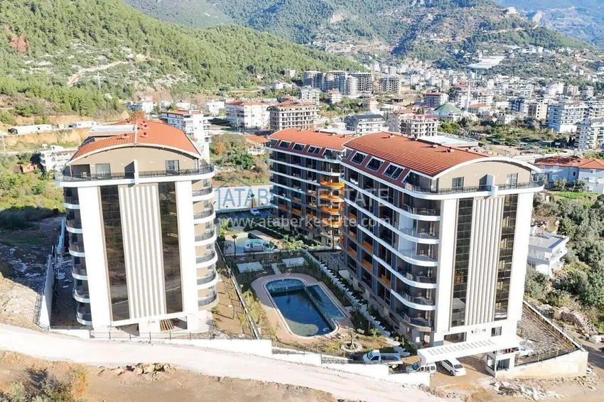 Finished 1+1 apartment in the Oba area - a residential complex on a hill 8