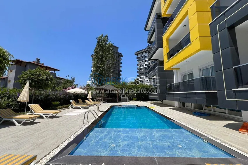 2+1 penthouse duplex in Avsallar with furniture in a modern complex 4
