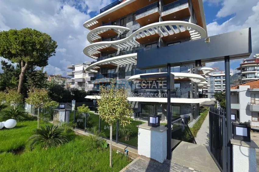 Furnished 1+1 apartment with sea view - first line, Kestel, Alanya 14