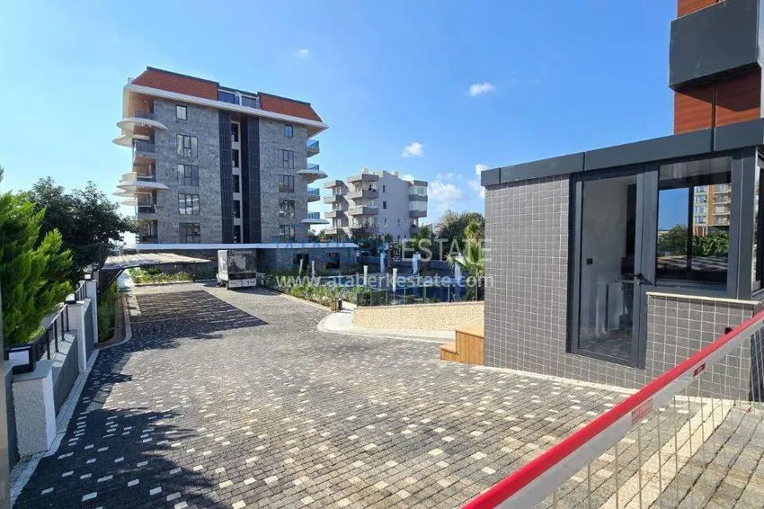Furnished 1+1 apartment with sea view - first line, Kestel, Alanya 17