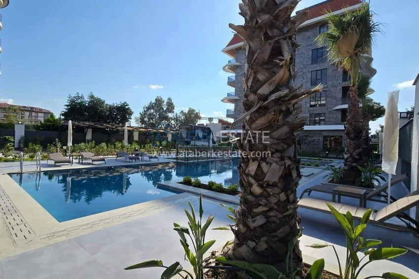 Furnished 1+1 apartment with sea view - first line, Kestel, Alanya 20