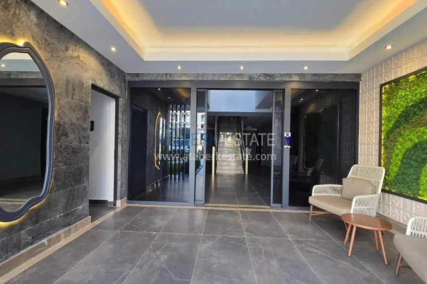 Furnished 1+1 apartment with sea view - first line, Kestel, Alanya 28