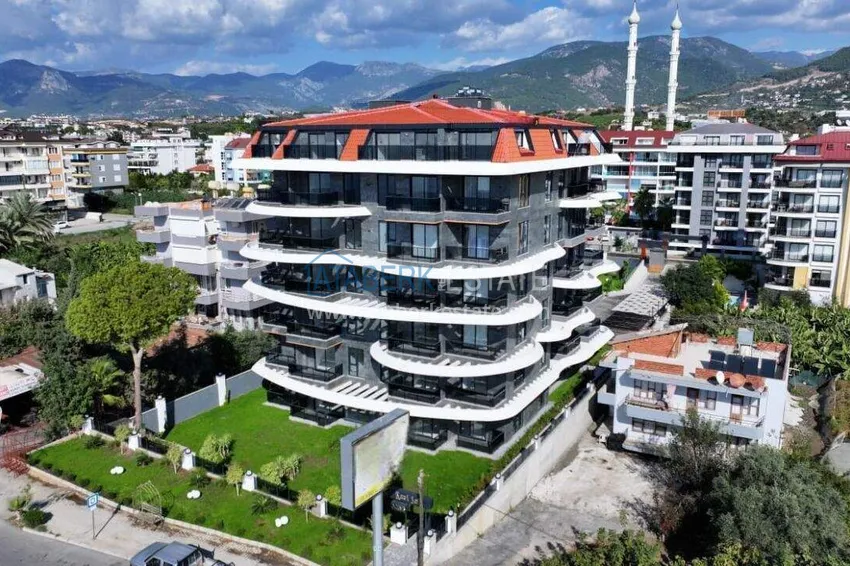Furnished 1+1 apartment with sea view - first line, Kestel, Alanya 10