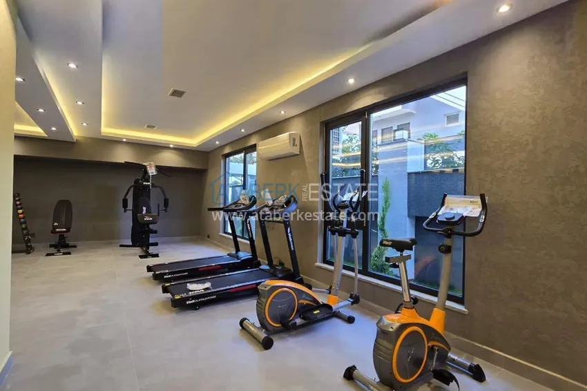 Furnished 1+1 apartment with sea view - first line, Kestel, Alanya 34