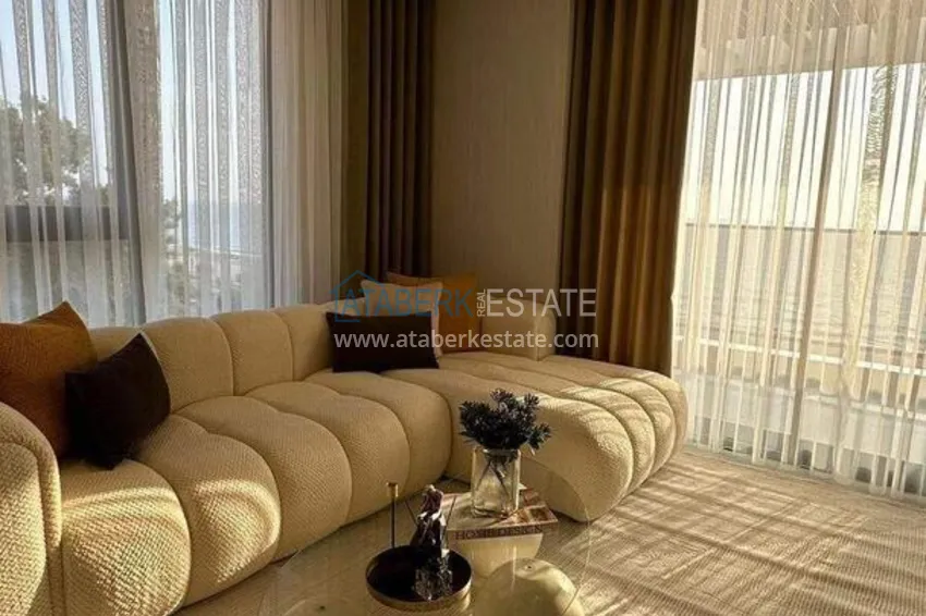 Purchase Furnished 1+1 apartment with sea view - first line, Kestel, Alanya 4