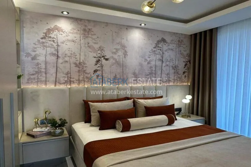 Purchase Furnished 1+1 apartment with sea view - first line, Kestel, Alanya 9
