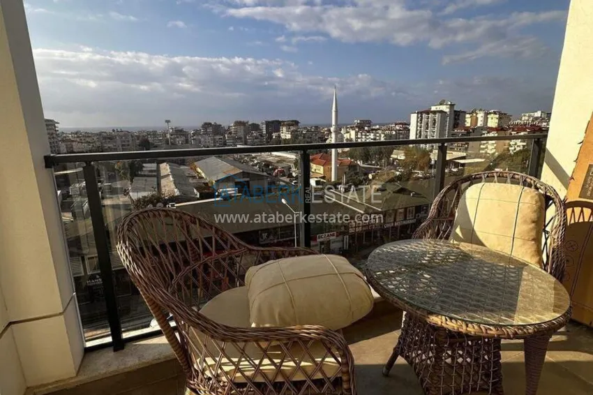 Purchase 1+1 apartment in the center of Alanya - furnished and with sea views, installments are available 15
