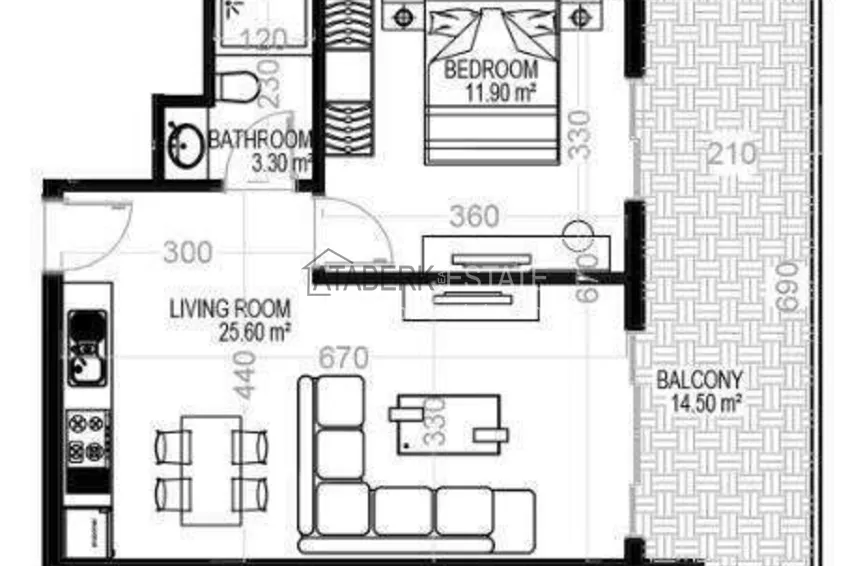 Buy cheap 1+1 apartment 70 m² in the center of Mahmutlar — furnished, glazed balcony, installments up to 1 year 1