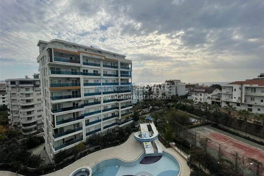 Purchase  1+1 apartment with furniture and sea view in Tosmur, Alanya   12 