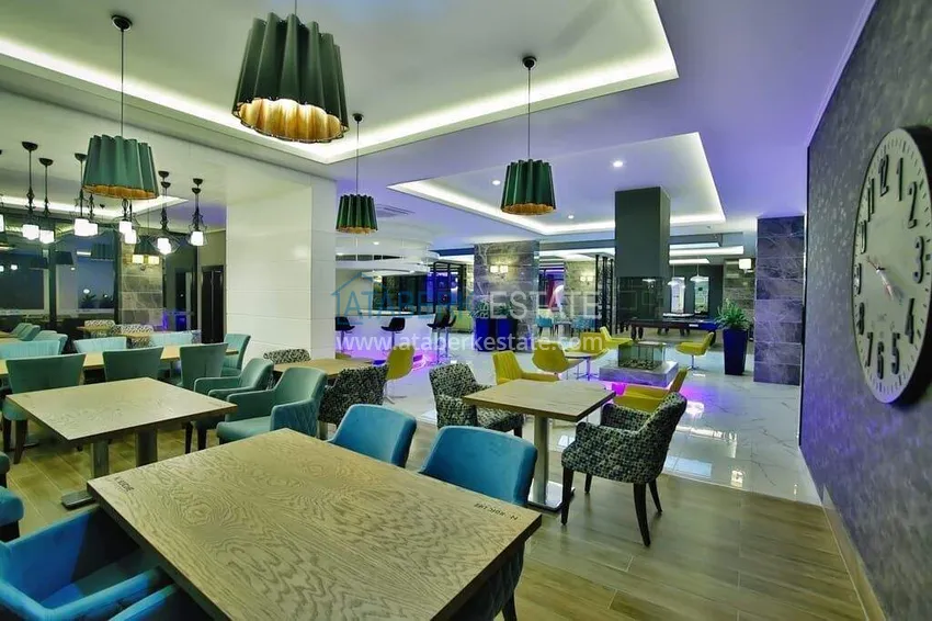 1+1 apartment with furniture and sea view in Tosmur, Alanya   15 