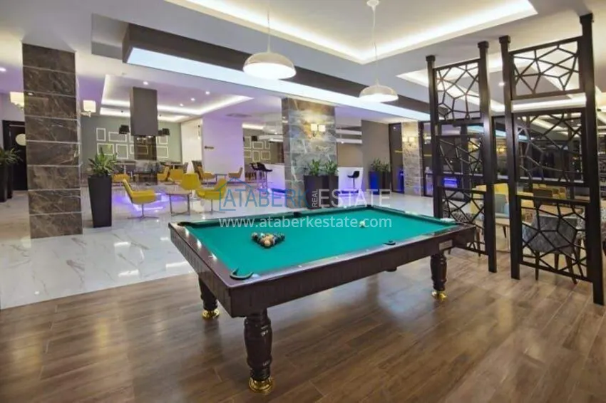 1+1 apartment with furniture and sea view in Tosmur, Alanya   17 