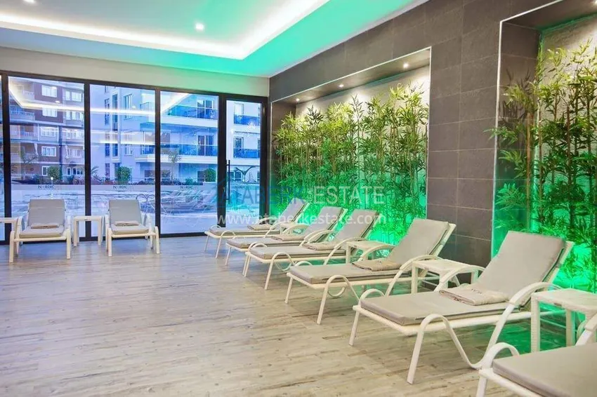 1+1 apartment with furniture and sea view in Tosmur, Alanya   21 