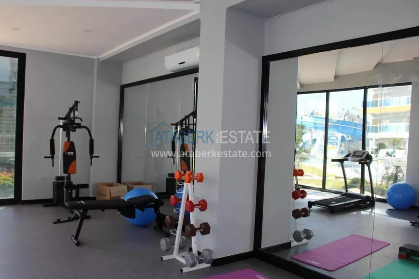 1+1 apartment with furniture and sea view in Tosmur, Alanya   23 