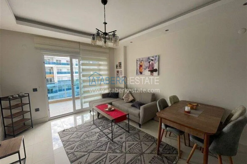 Purchase  1+1 apartment with furniture and sea view in Tosmur, Alanya   4 