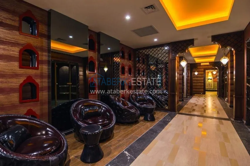 Linear 3+1 apartment in Oba with furniture and views 25 