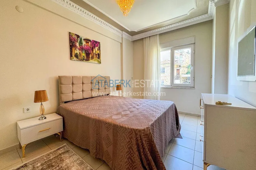 Purchase 2+1 apartment 100 m² in the center of Alanya — with new furniture, 800 m to Cleopatra beach 6