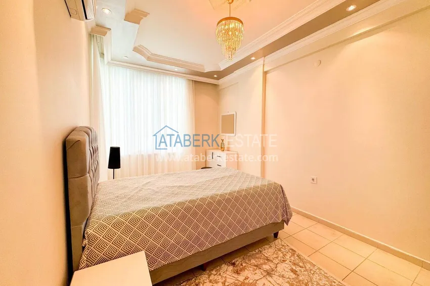 Purchase 2+1 apartment 100 m² in the center of Alanya — with new furniture, 800 m to Cleopatra beach 7