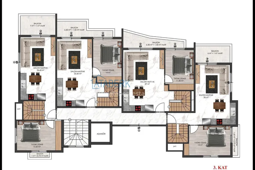 Buy cheap Investment property in the center of Alanya - 50m from Keykubat Beach 3