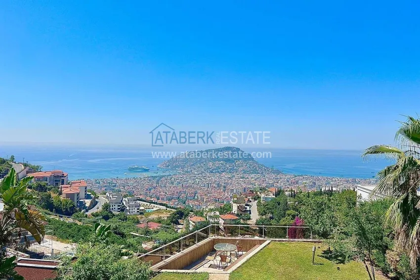 Luxury 4+1 villa in Alanya, Bektash Mountain District - furniture, swimming pool, panoramic view 10