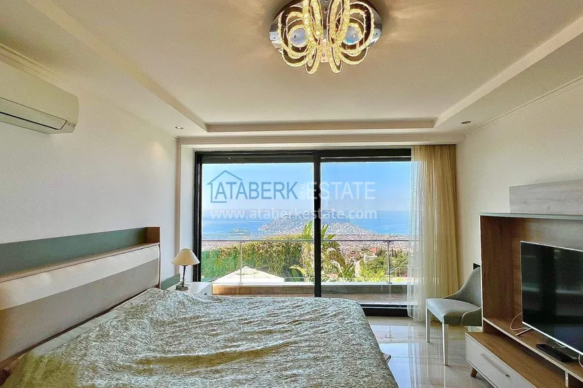 Purchase Luxury 4+1 villa in Alanya, Bektash Mountain District - furniture, swimming pool, panoramic view 10