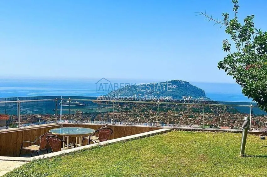 Luxury 4+1 villa in Alanya, Bektash Mountain District - furniture, swimming pool, panoramic view 11