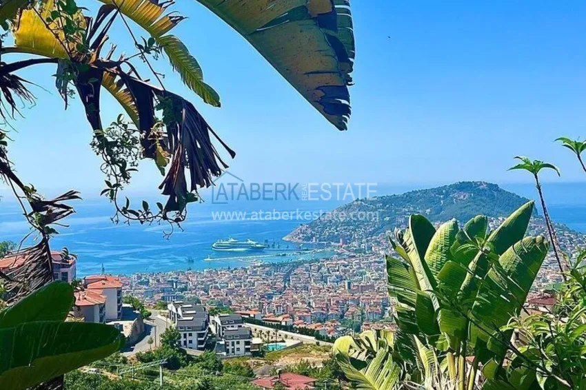 Luxury 4+1 villa in Alanya, Bektash Mountain District - furniture, swimming pool, panoramic view 13