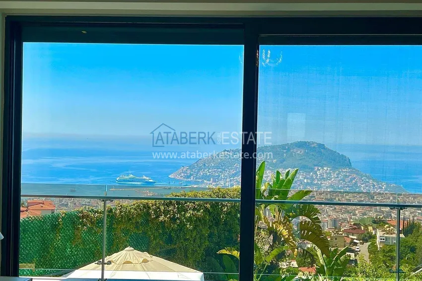 Purchase Luxury 4+1 villa in Alanya, Bektash Mountain District - furniture, swimming pool, panoramic view 19