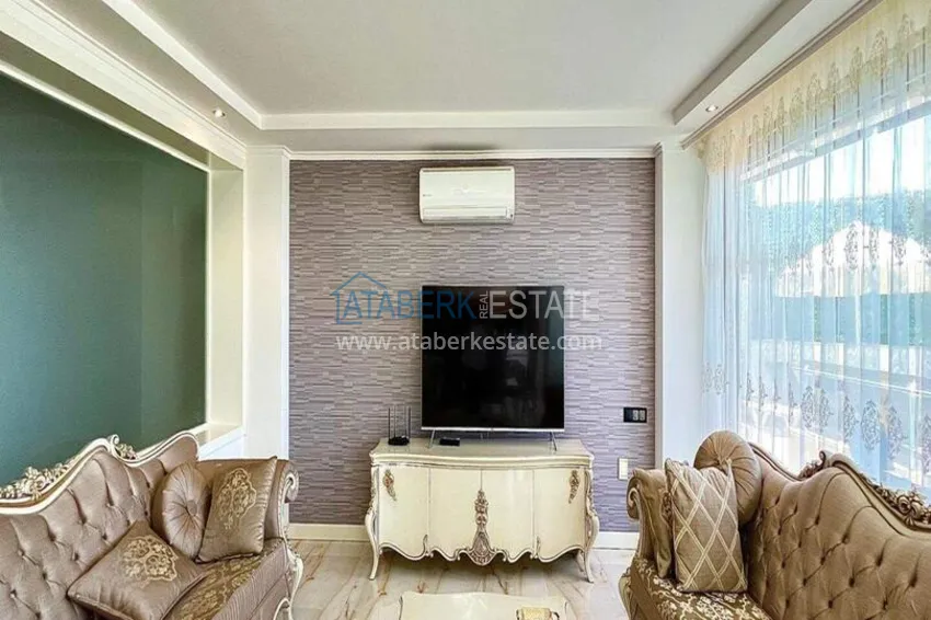 Purchase Luxury 4+1 villa in Alanya, Bektash Mountain District - furniture, swimming pool, panoramic view 3