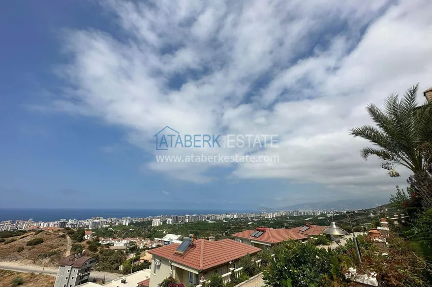 4+1 villa on the territory of a hotel complex in Mahmutlar — furniture, garden, panoramic view 16