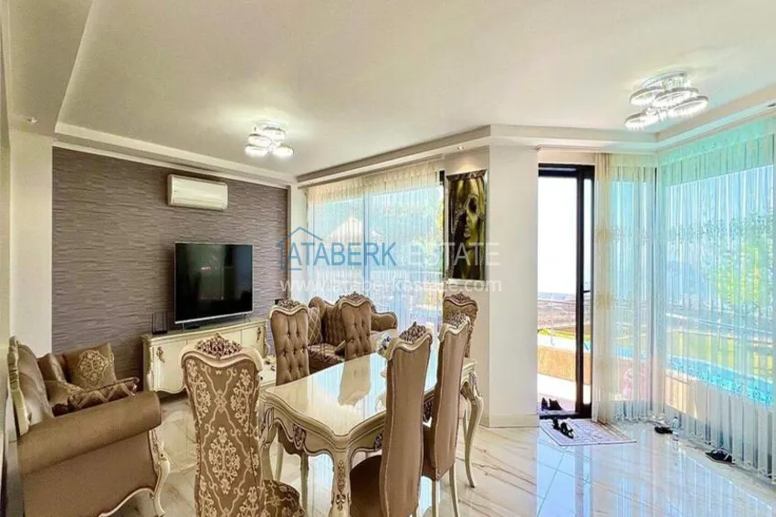 Purchase Luxury 4+1 villa in Alanya, Bektash Mountain District - furniture, swimming pool, panoramic view 5