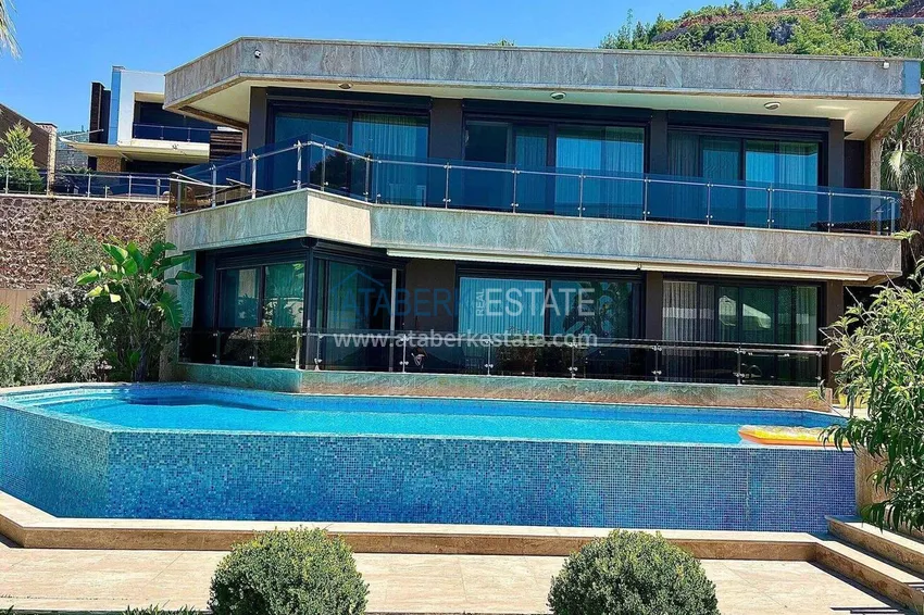 Luxury 4+1 villa in Alanya, Bektash Mountain District - furniture, swimming pool, panoramic view 6