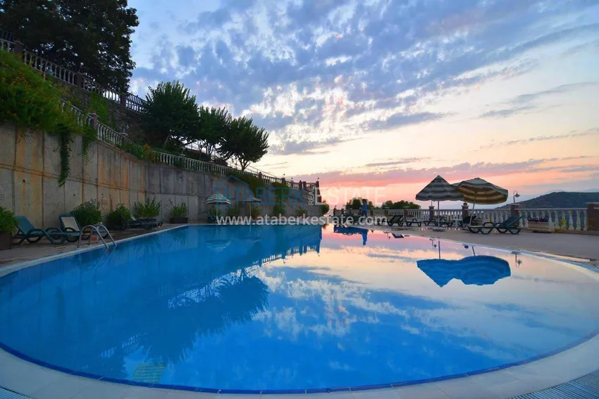 4+1 villa on the territory of a hotel complex in Mahmutlar — furniture, garden, panoramic view 10