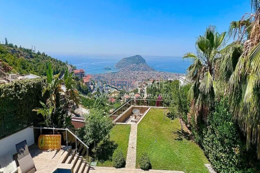 Luxury 4+1 villa in Alanya, Bektash Mountain District - furniture, swimming pool, panoramic view 8