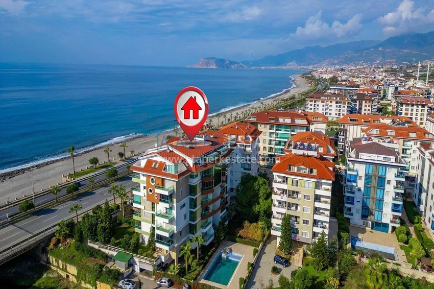 2+1 garden duplex in Kestel on the beachfront - with new furniture and sea views 1