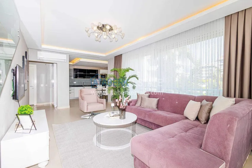 Purchase 2+1 garden duplex in Kestel on the beachfront - with new furniture and sea views 11