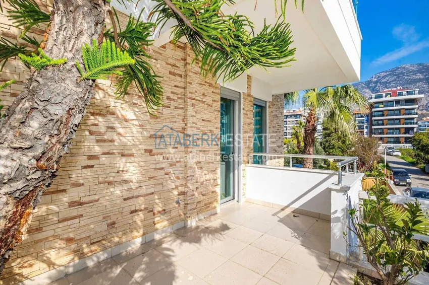 Purchase 2+1 garden duplex in Kestel on the beachfront - with new furniture and sea views 24