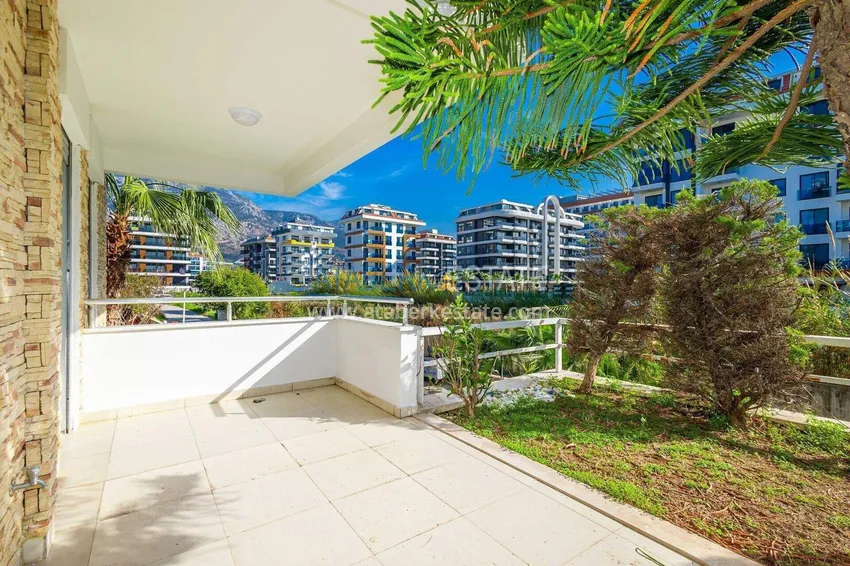 Purchase 2+1 garden duplex in Kestel on the beachfront - with new furniture and sea views 25