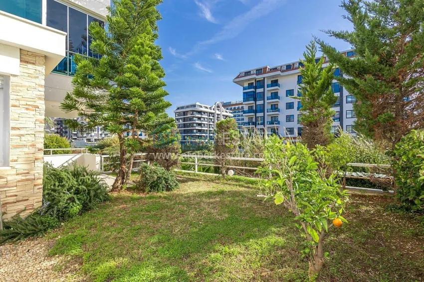 Purchase 2+1 garden duplex in Kestel on the beachfront - with new furniture and sea views 27