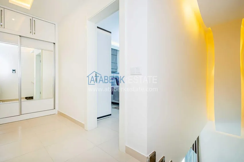 Purchase 2+1 garden duplex in Kestel on the beachfront - with new furniture and sea views 30