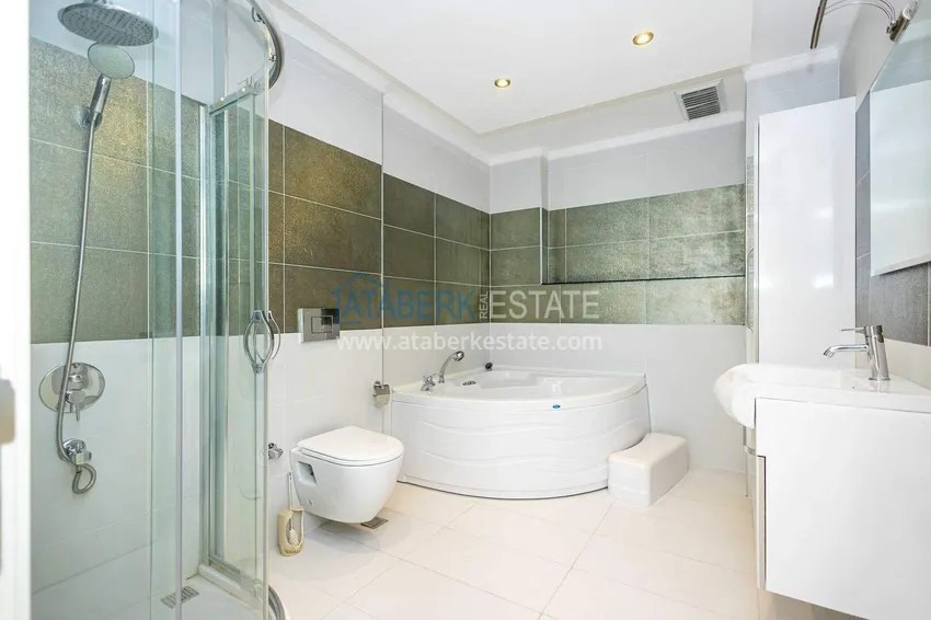 Purchase 2+1 garden duplex in Kestel on the beachfront - with new furniture and sea views 32