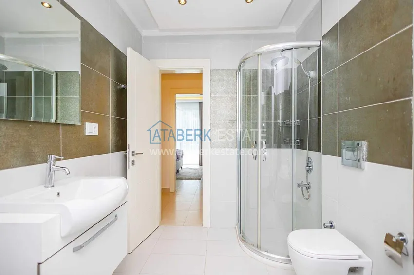 Purchase 2+1 garden duplex in Kestel on the beachfront - with new furniture and sea views 36