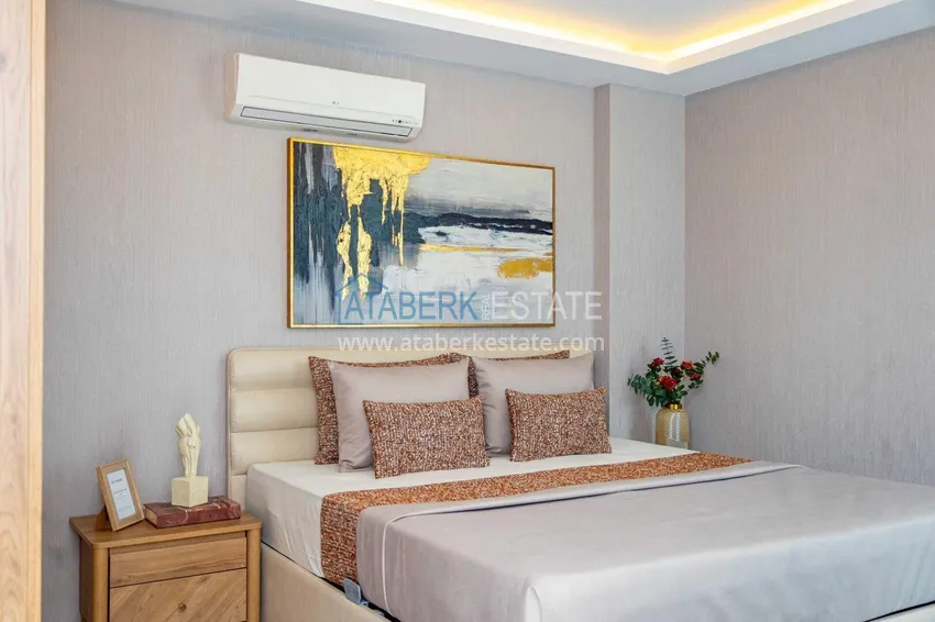 Purchase 2+1 garden duplex in Kestel on the beachfront - with new furniture and sea views 39