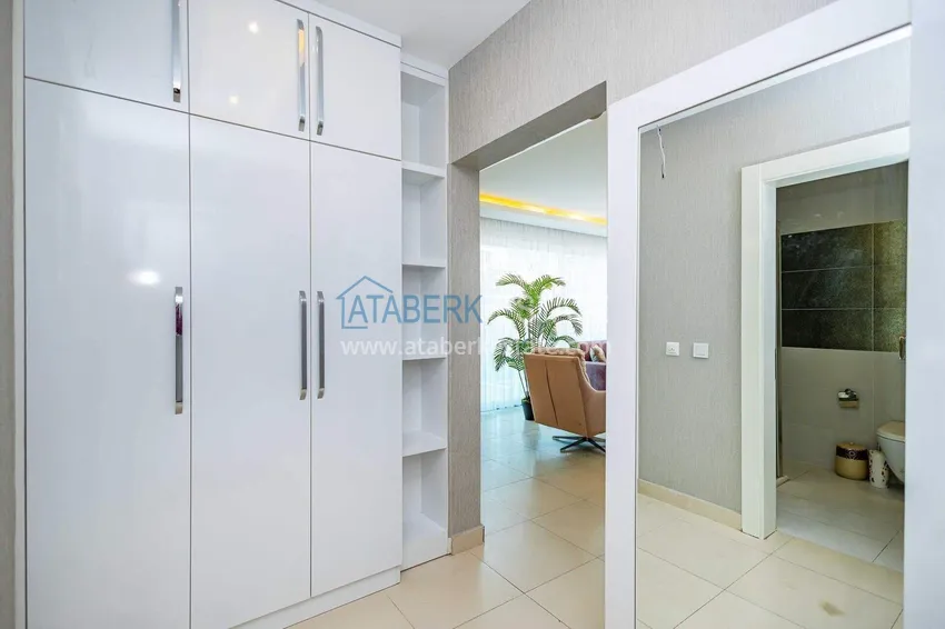Purchase 2+1 garden duplex in Kestel on the beachfront - with new furniture and sea views 4